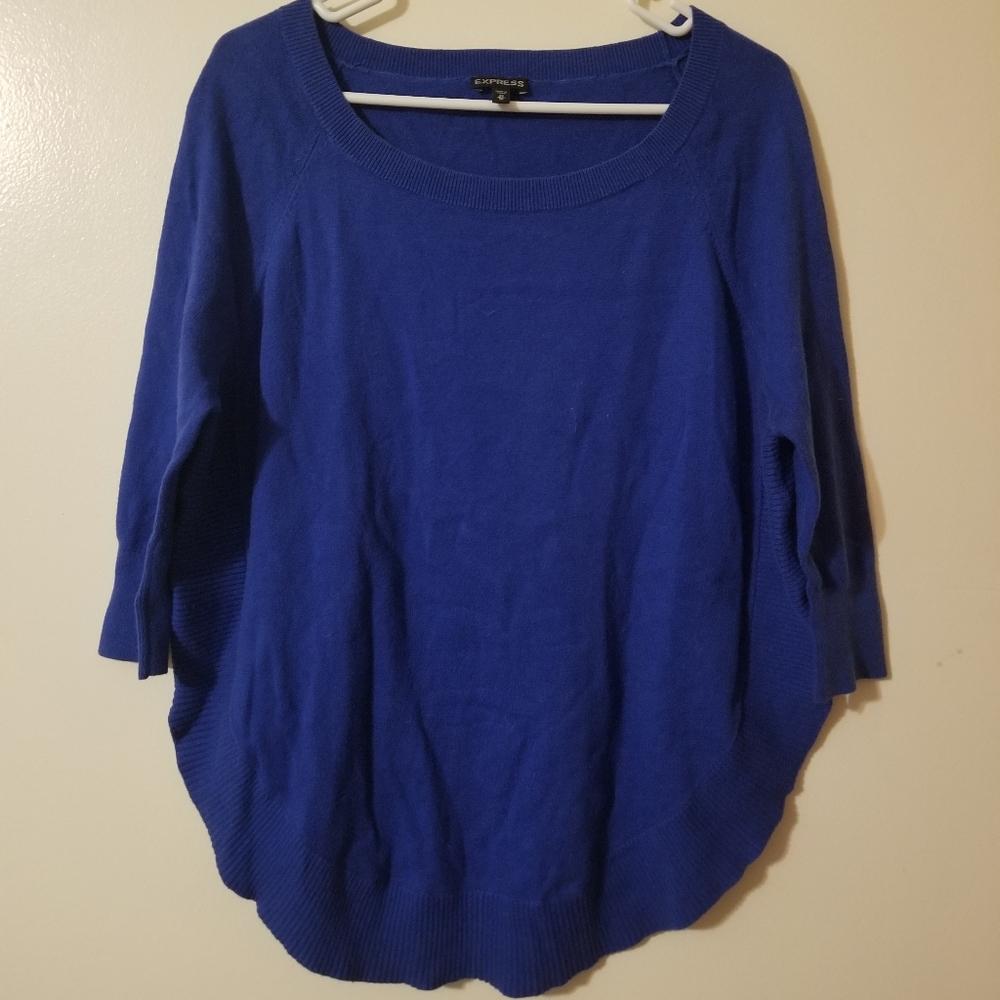 Sapphire blue Doleman sleeve sweater - Picture 2 of 3